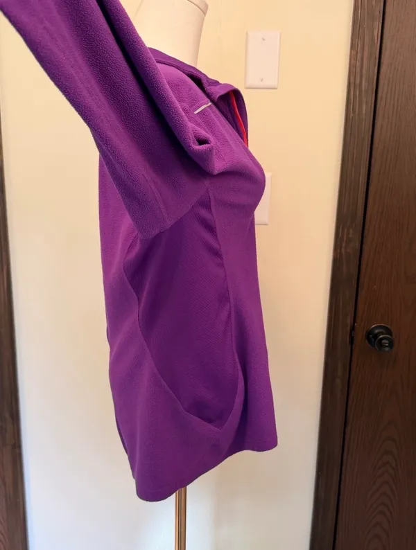 The North Face pullover purple quarter zip fleece jacket - Image 5