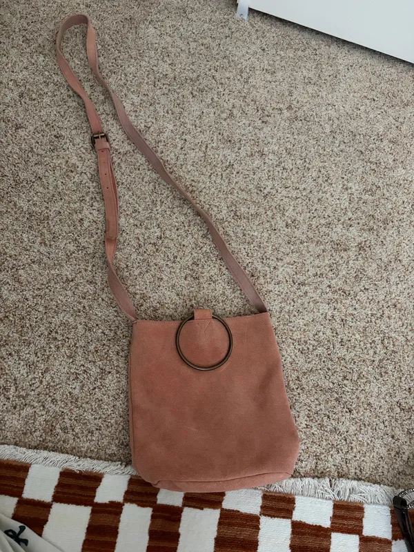 Pink Suede Purse - Image 3