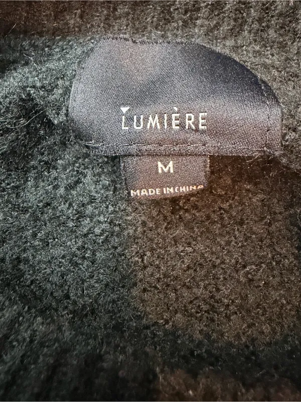 Lumiere Black Pearl Embellished Sweater | Soft Glam Cozy Knit - Image 5