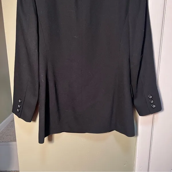 Valerie Stevens Women's Size 2 Petite Blazer‎ Suit Jacket Black Pure New Wool - Image 8