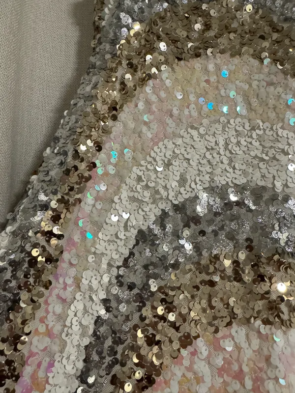 Sequin Mini Dress Silver Size XS - Image 3