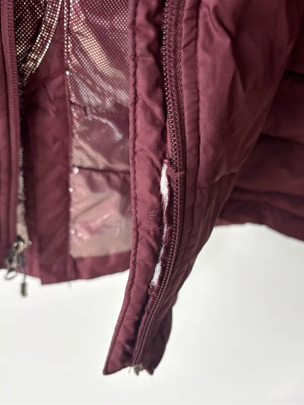 Columbia Long Line Maroon Puffer Hooded Winter Jacket Outdoor Insulated - Image 10