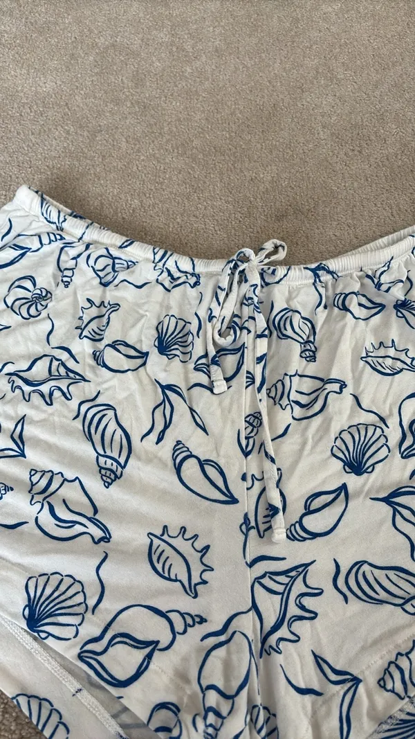 NWOT Auden Pajama Shorts White Size L - Image 5