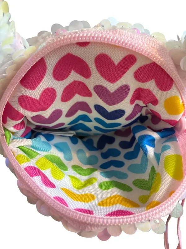 Ty Fashion Diamond Unicorn Sequin Wristlet Bag Rainbow Lining Glitter Accent NWT - Image 4
