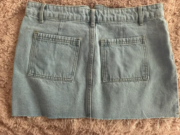 Edikted Mini Denim Skirt - Image 3