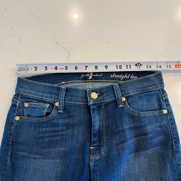 7 for all mankind Straight Leg Jeans Size 28‎ - Image 7
