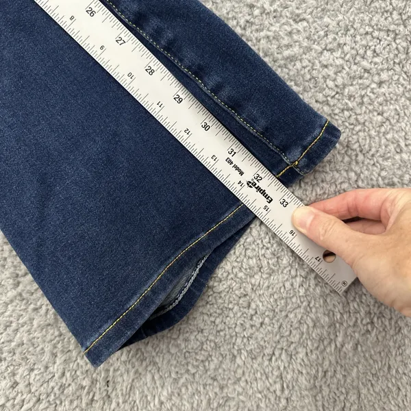 Betabrand Mid Rise Bootcut Jeans Pull On Stretch Retro Festival Women Large x 33 - Image 8