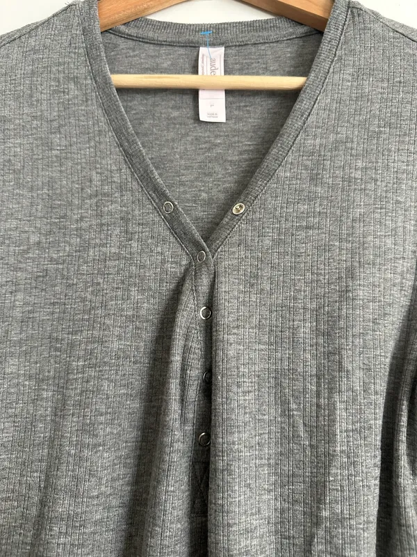 Auden Gray Long Sleeve Sleepwear Top - Image 3