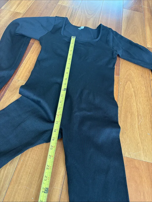 Black ribbed bodysuit Size L - Image 9
