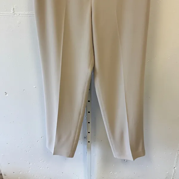 Jones New York Collection Beige Straight Leg Dress Pants Tan High Rise Slacks 12 - Image 4
