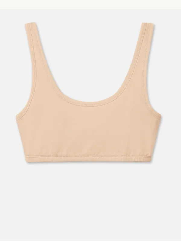 MATE the Label Organic Comfort Scoop Bralette NWT S Sand - Image 3