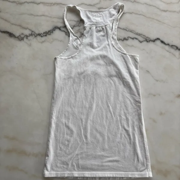 Vintage Y2K Abercrombie & Fitch Babydoll Tank White Empire Waist Moose Cami - Image 4
