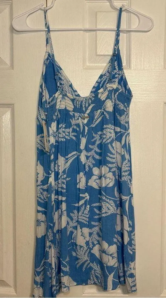 Billabong Blue & White Floral Mini Dress NWT - Image 3