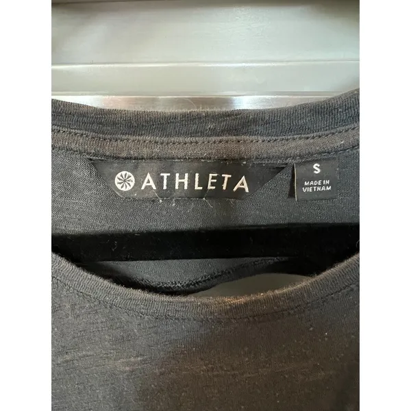 ATHLETA Daily Cowl Tank Size Small army Green Open Back Workout Yoga Women - Image 5