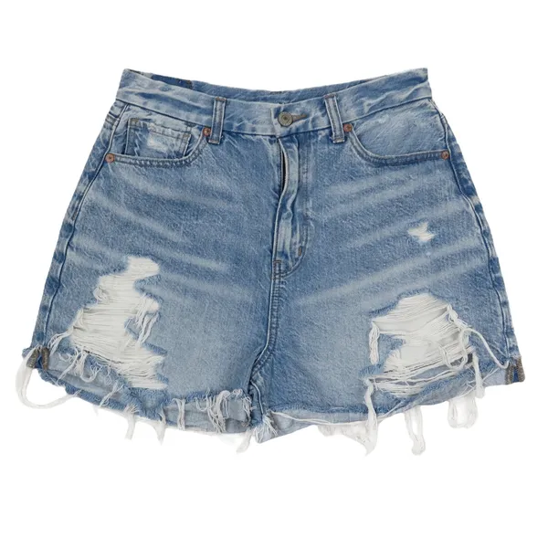 American Eagle Curvy Mom Short Ripped Jean Shorts Cut Off Denim Shorts Size 2 - Image 3