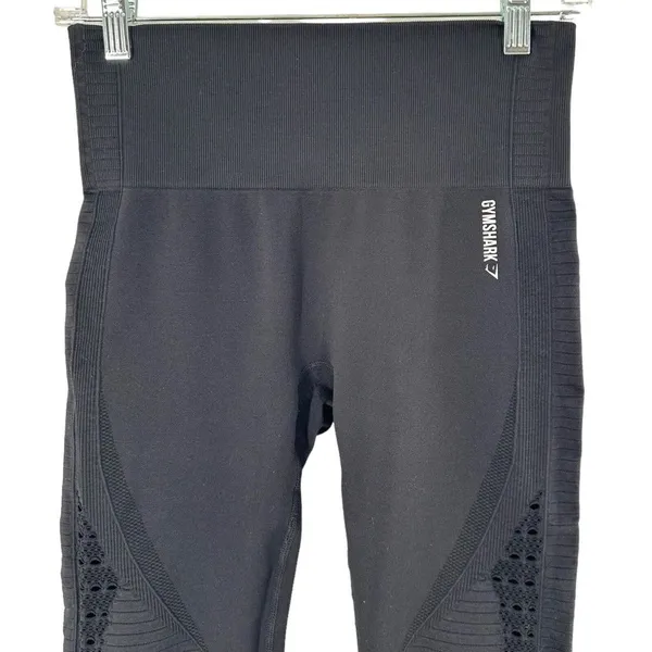 Gymshark Black Seamless Energy High Waist Leggings Size Medium - Image 2
