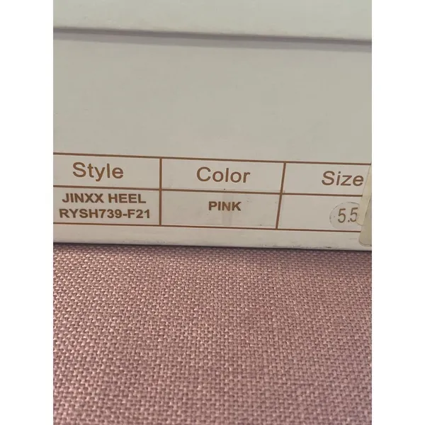 RAYE Jinxx Crystal High Heels in Pink 5.5 with Box Womens Satin Mules - Image 10