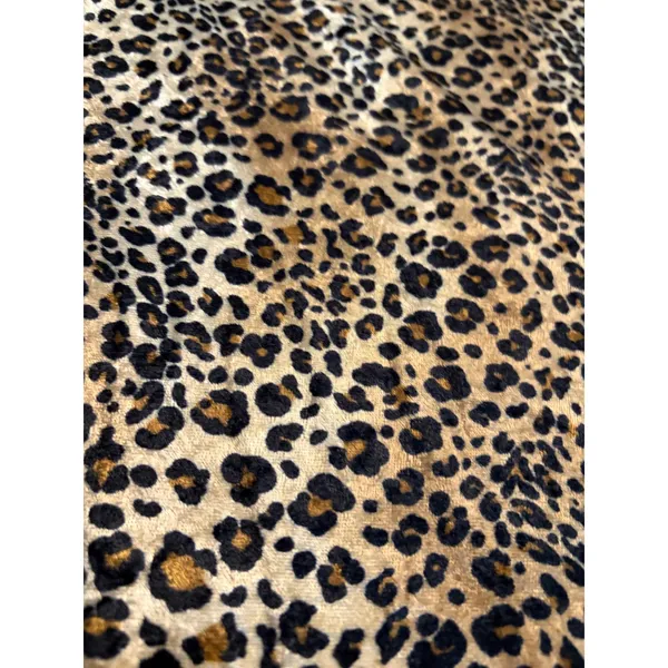 Rave City Tank Top Y2K Leopard Print Velvet Square Neck Brown Small‎ - Image 2