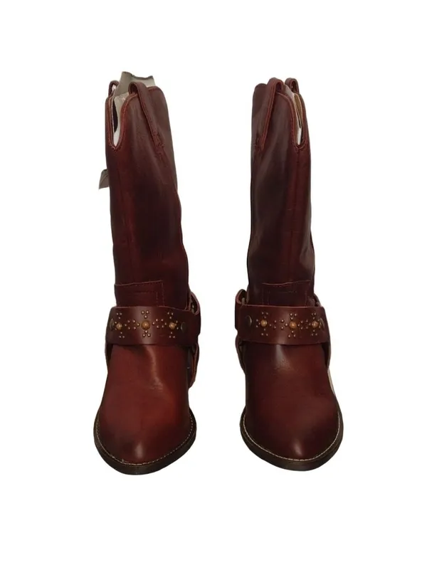 DINGO - Dl 251 appaloosa wine tall cowboy boots w/ harness size 6.5 NIB - Image 3