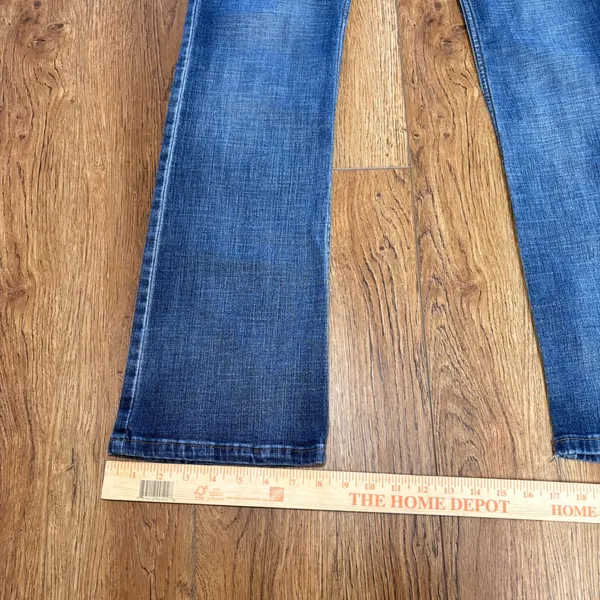 Wrangler Bootcut blue‎ Jeans Medium Wash Stretch Denim Womens 30x32 y2k western - Image 3
