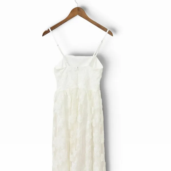 Lulus Delightful Charisma White Embroidered Sequin Mesh Midi Dress size XS - Image 5