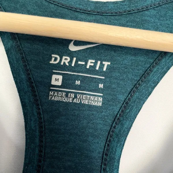 Nike dri fit turquoise racerback tank top women's size‎ m lightweight athleisure - Image 3