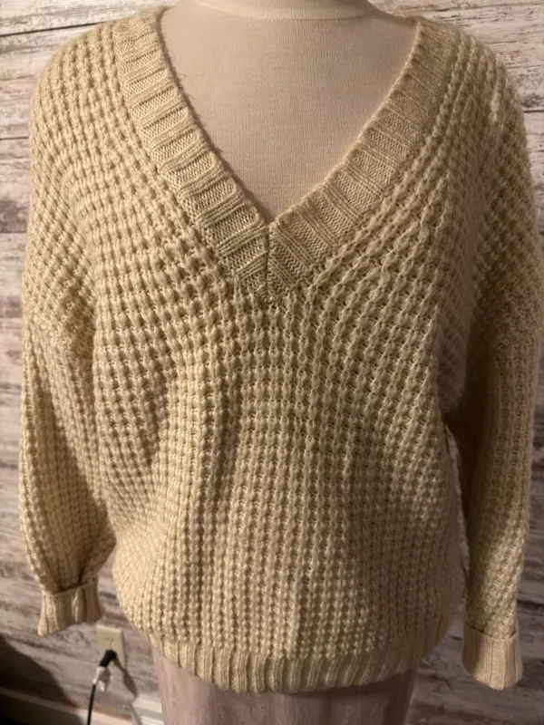 American Eagle V-Neck Sweater Oversized Knit - Image 2
