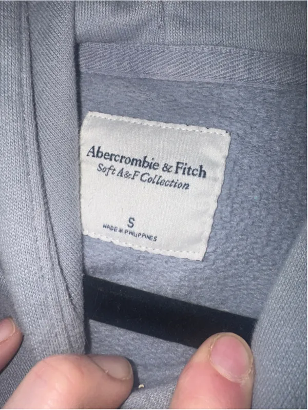 Women's Abercrombie & Fitch Cropped Hoodie Blue Size S - Image 4