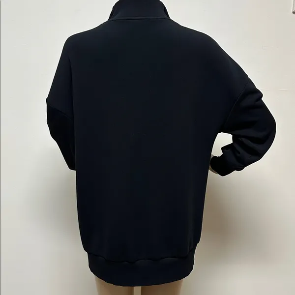 Varley Double Soft Black Masie Longline Sweat Shirt size S - Image 9