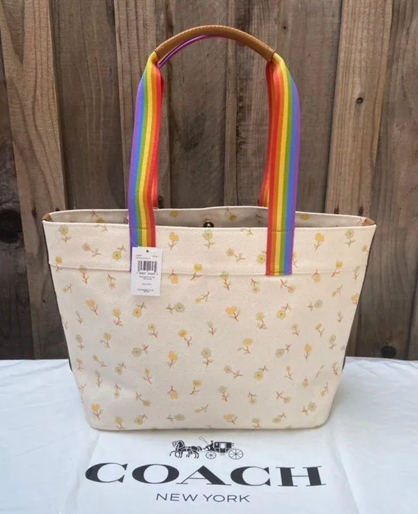 Coach Tote With Rainbow Roller Skate Graphic c4099 - Image 2