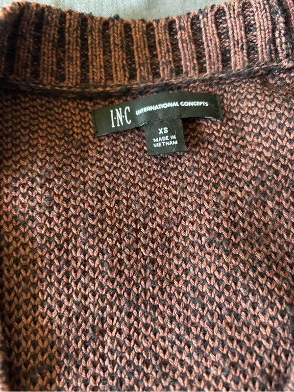 INC international Women's brown and Black leopard Skull Cardigan - Image 4