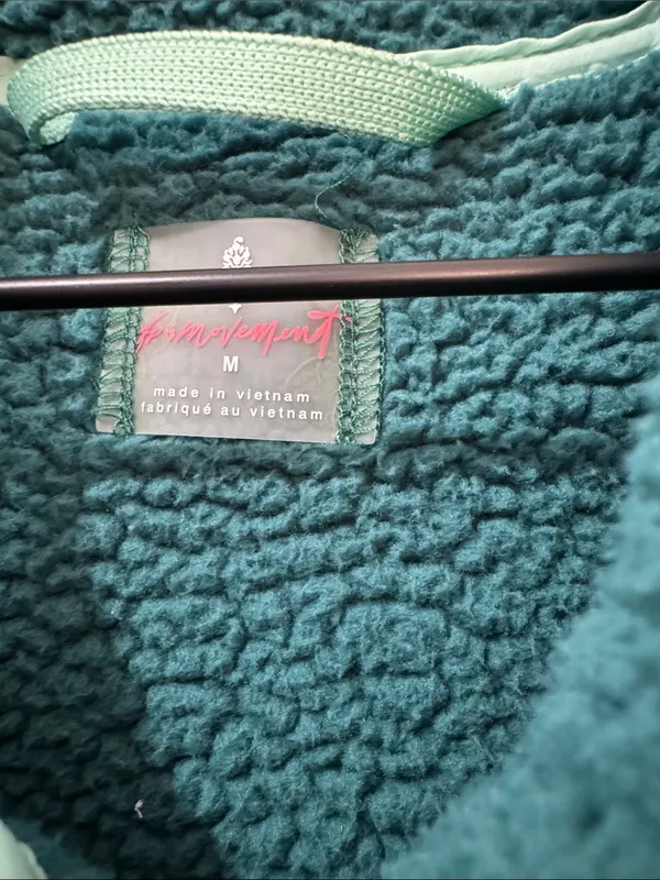 FP Movement by Free People Teal Sherpa Jacket with Mint Trim - Image 7