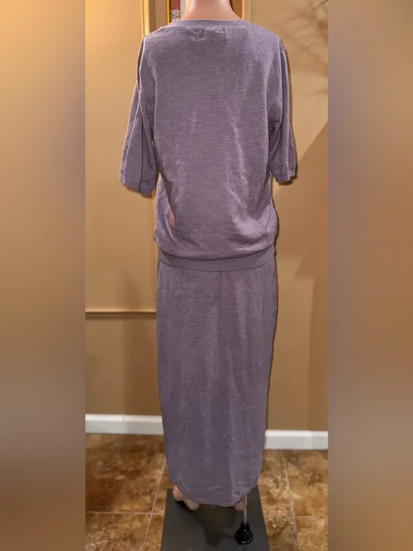 Free People Isabella Sweater Skirt Set Cool Violet Small NWOT - Image 4