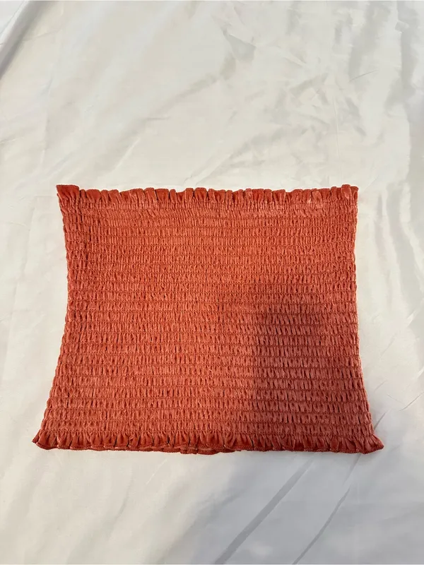 Hollister Smocked Tube Top in Orange in XS - Image 2