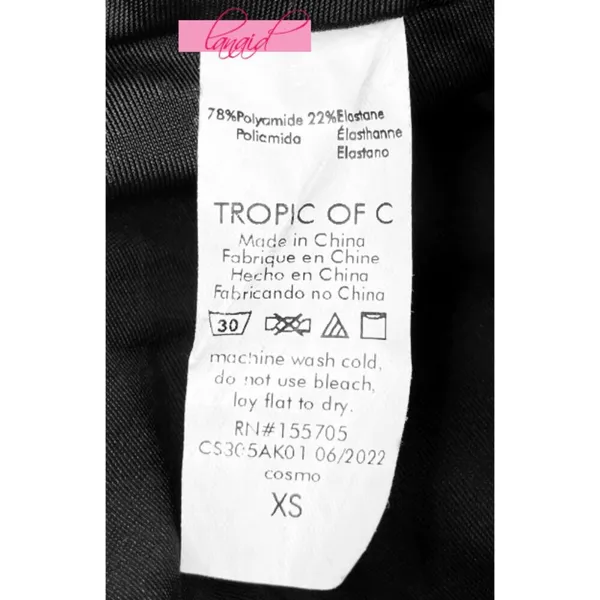 NEW Alo Tropic of C Cosmo One Piece Black Tie Straps Bodysuit Bikini Swimsuit XS - Image 10