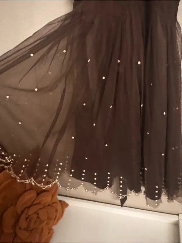 SCALA Sequin‎ Tulle Midi Dress Y2K - Image 3