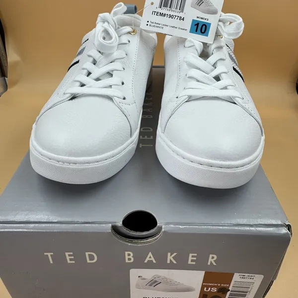 Ted Baker Women s Leather Sneakers, Blue/White, Size 10 - Image 3