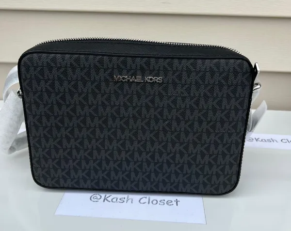 MK JST LG EW Crossbody Signature Black - Image 5