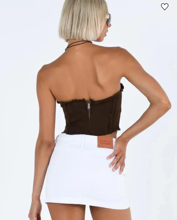 Princess Polly Mini Skirt White Cargo - Image 2