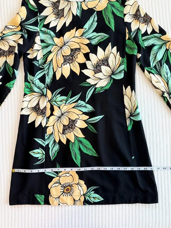 FARM Rio Long Bell Sleeve Mini Dress with Low Tie Back in Tropical Floral Print - Image 12