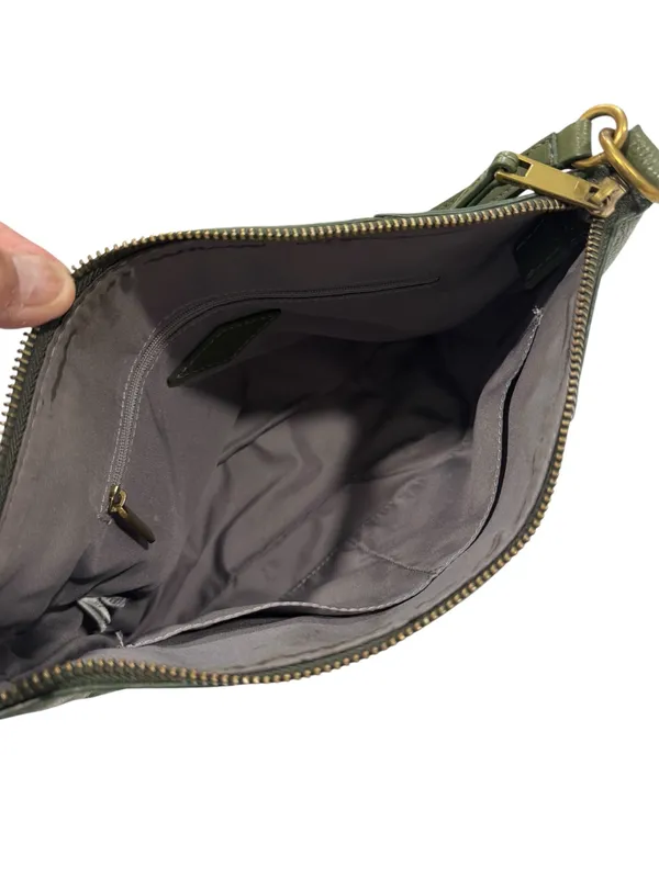 Fossil Skylar Olive Green Leather Hobo Shoulder Bag Purse Handbag - Image 7