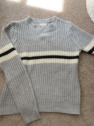 Pink Rose Striped Knit Sweater - Image 3
