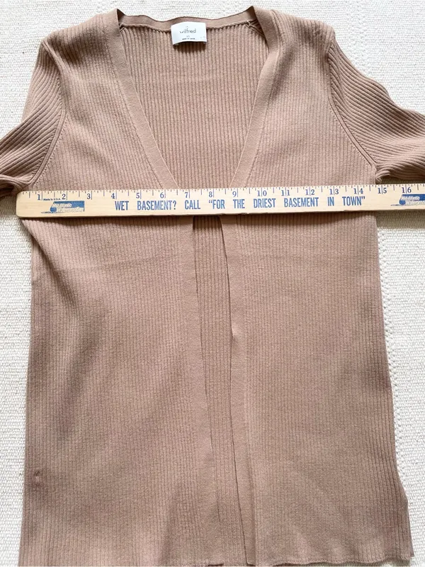 Aritzia Wilfred Open Front Clasp Cardigan Sweater Sz XS Ribbed Y2K 90s - Image 6