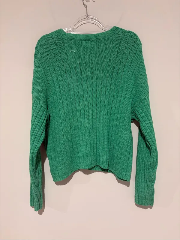 A new day ribbed button front v neck cardigan Kelly green size‎ XL - Image 2