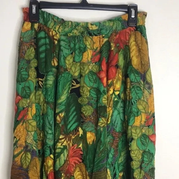 Karen Kane Women's Tropical Floral Maxi Skirt Green Multi Size 10 - Image 2