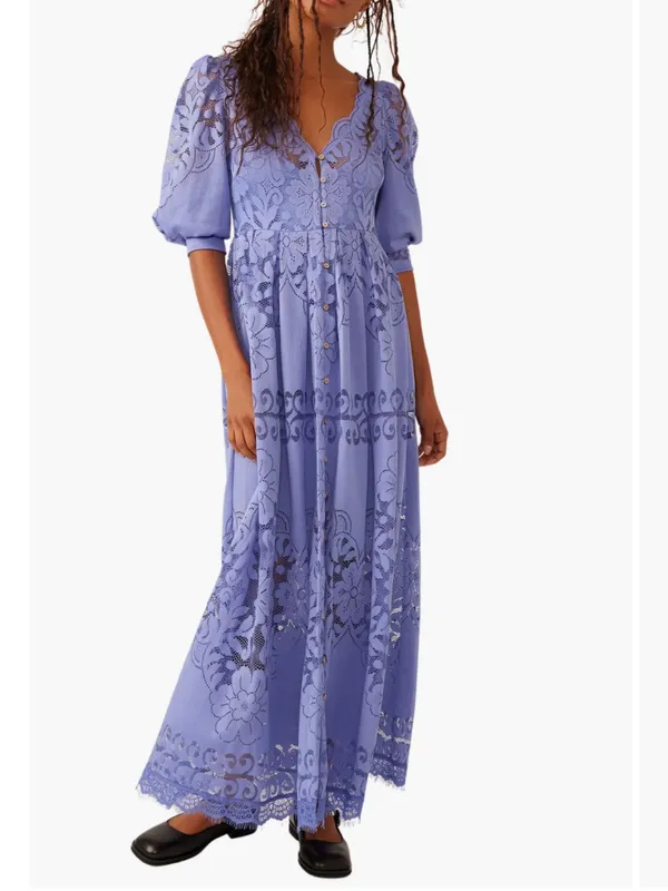 Free People Shadow Dance Midi Dress - Image 2