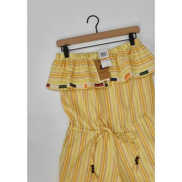 NWT!! KOPAL Rinku Romper Embroidered Ruffle Off‎ Shoulder Vacation Boho Small - Image 3