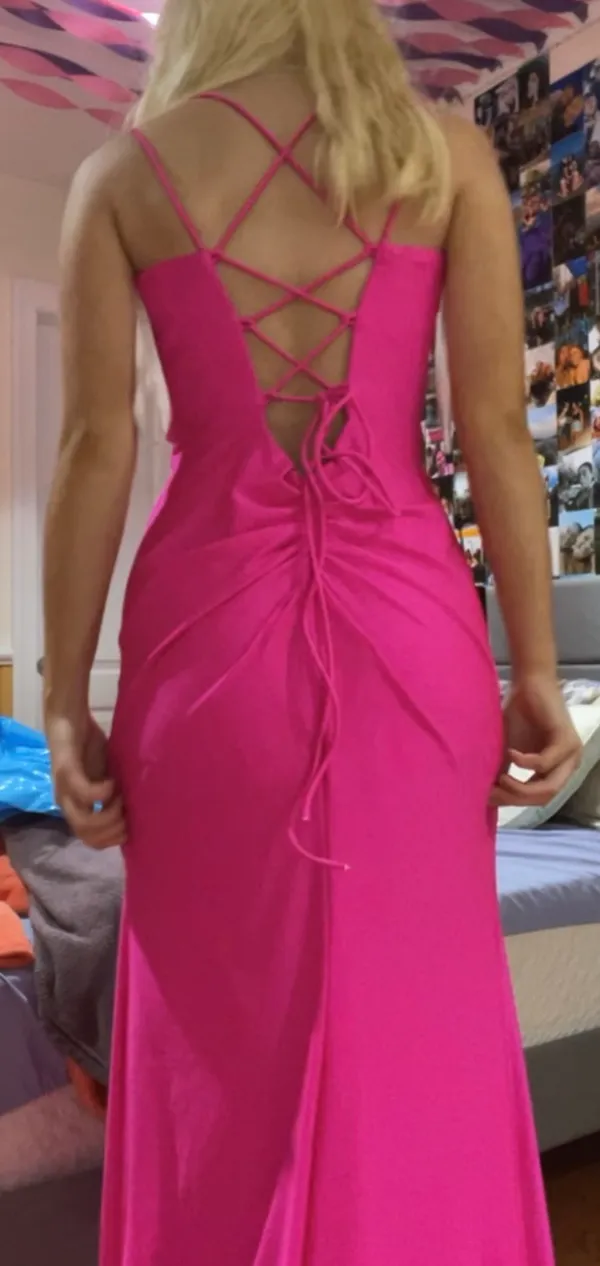 Prom Dresss Pink Size 0 - Image 2