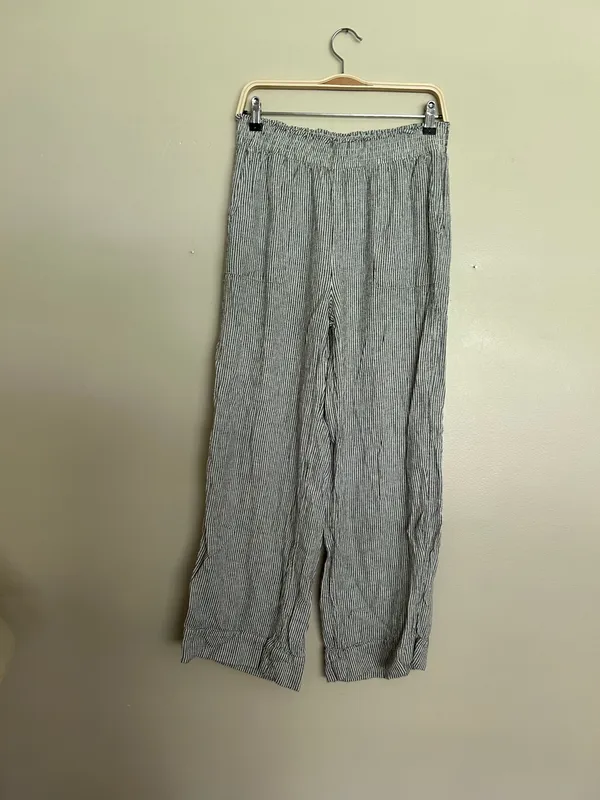 Wide leg striped pants Gray - Image 2
