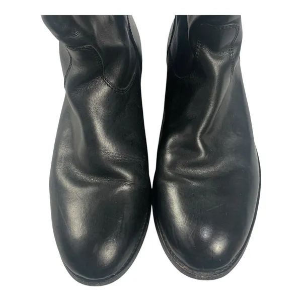 Frye size 9 B Melissa button back riding Black Leather Tall Boots - Image 11